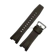 CASIO Ремешок для часов GST-W130L-1A, кожа теленка, темно-коричнеый