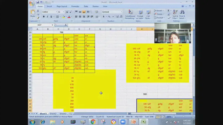 LIVE CLASS VIDEO PRIYANKA MADAM EXCEL (Paste ,Office Clipboard, As Picture)