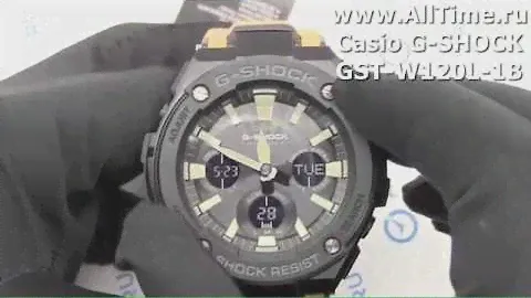 Обзор. Мужские наручные часы Casio G-SHOCK GST-W120L-1B с хронографом
