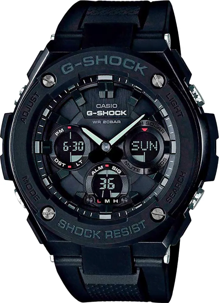 Японские наручные часы Casio G-SHOCK GST-S100G-1B с хронографом-0