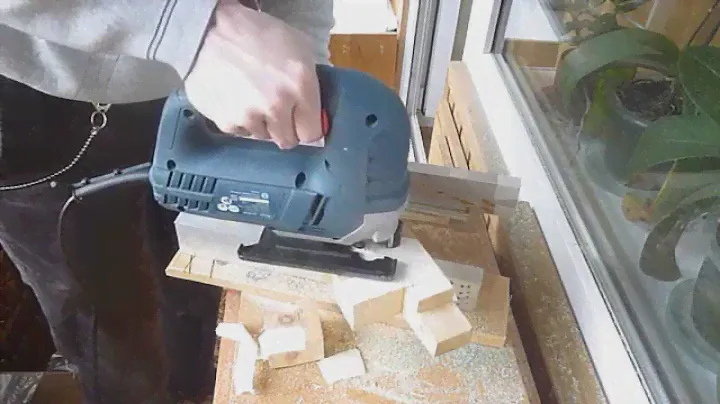 Bosch GST 8000 E - пиление бруса (сосна) 40*90мм