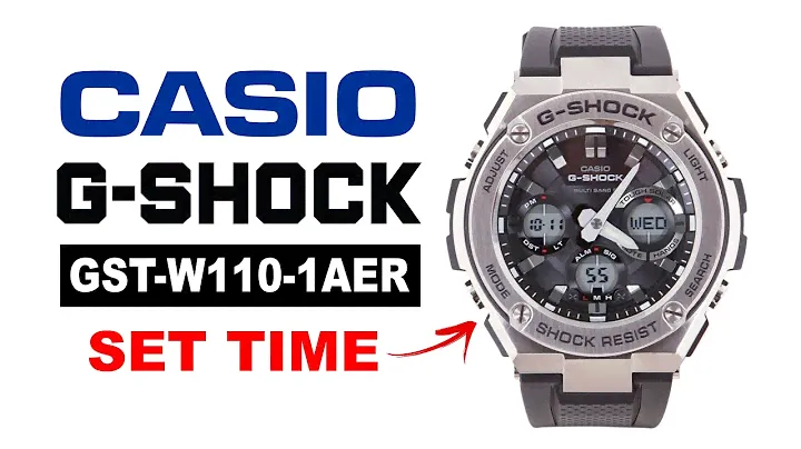 Как установить время на Casio G-Shock GST-W110-1AER 4K