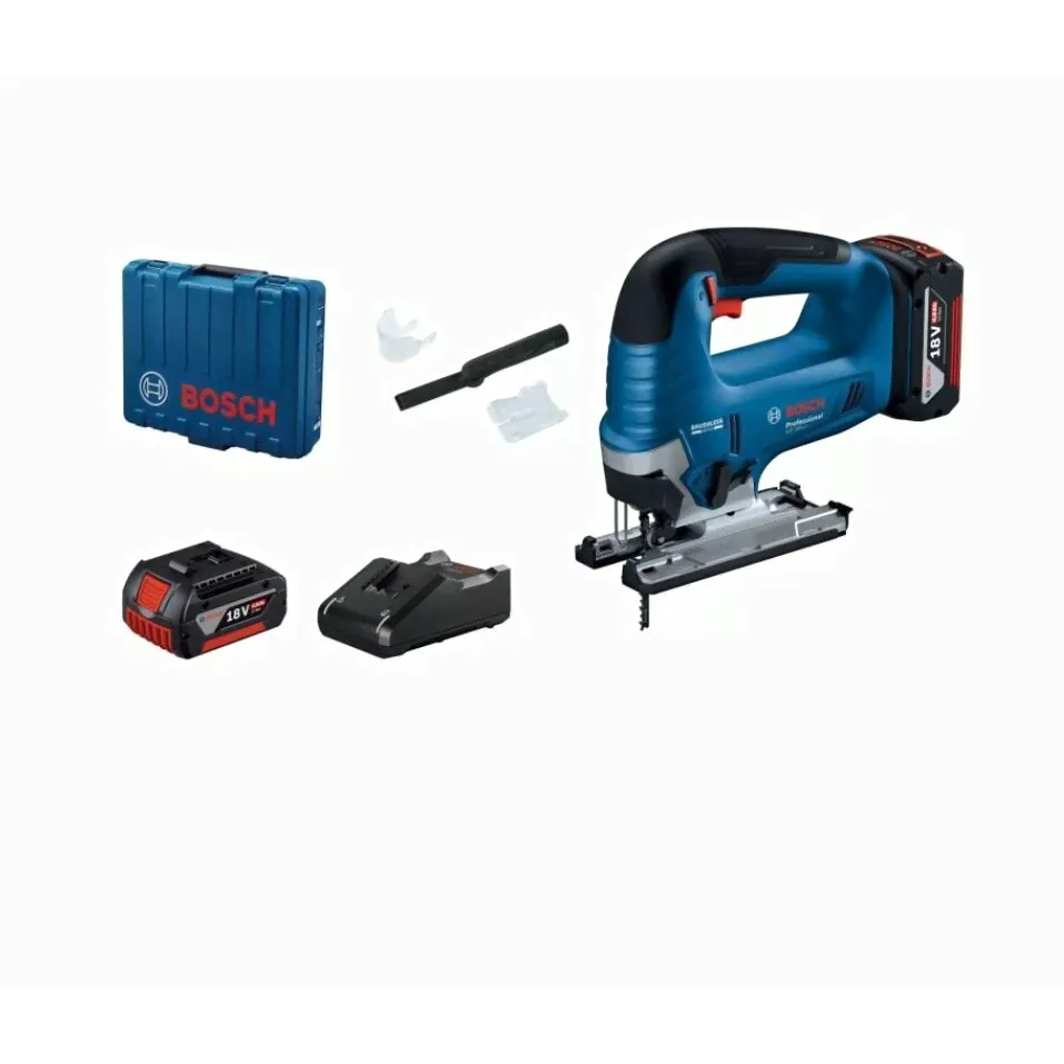 Аккумуляторный лобзик Bosch GST 185-LI, АКБ 18 В 2x4.0 Аh, З/У, кейс, 06015B3024