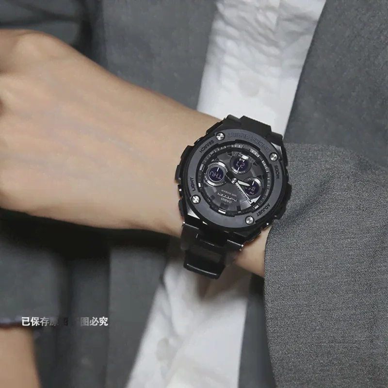 Ремешок резиновый сменный для Casio g shock gst b100 gst b200 gst b400, мужской силиконовый водонепроницаемый браслет с пряжкой с язычком (art.: 3920bf024cfc5)-3