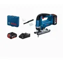 Аккумуляторный лобзик Bosch GST 185-LI, АКБ 18 В 2x4.0 Аh, З/У, кейс, 06015B3024