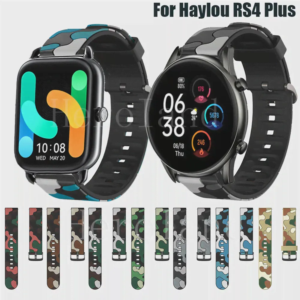 Ремешок Силиконовый 20мм 22мм Ремешок Для Часов Haylou RS4 Plus LS02 Смарт-Браслет Для Haylou RT2 GST RT LS05S Браслет Ремень-0