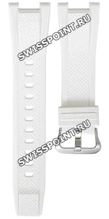 Белый полимерный ремешок Casio 10553503 для часов Casio GST-S300-7A, GST-S310-7A, GST-W300-7A, GST-W310-7A-0