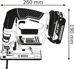 Лобзик аккумуляторный BOSCH GST 18 V-LI B [0615990M43] 1х4,0Ач, картон