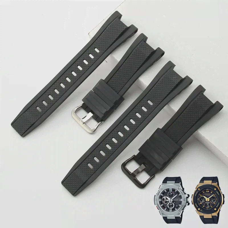 Ремешок силиконовый для Casio GST-B100 S110 W300 410 400g B100, водонепроницаемый браслет для часов с защитой от пота, 26x14 мм (art.: 3920be98486db)-3