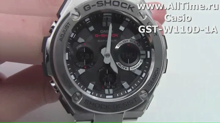Обзор. Японские наручные часы Casio G-SHOCK GST-W110D-1A с хронографом