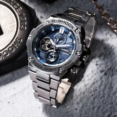 Часы Casio G-Shock G-Steel 'Silver Blue', синий gst-b100d-2aprt | blue (mbz173986)-0