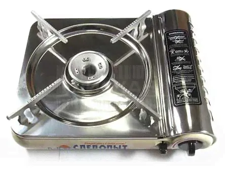 Плита наст. газовая Следопыт Deluxe, (с подогревом) нерж. сталь (PF-GST-N03)-4