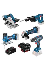 Инструмент электрический BOSCH GSR 18V-28/GWS 18-125 V-LI/GSA 18 V-LI/GKS 18V-LI/GST 18V-LIS/3 x 18V 4.0Ah/GAL 1860CV Set