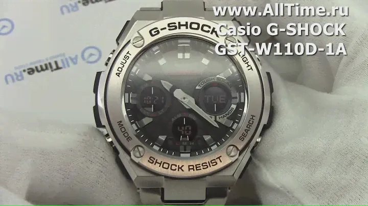 Обзор. Мужские наручные часы Casio G-SHOCK GST-W110D-1A с хронографом