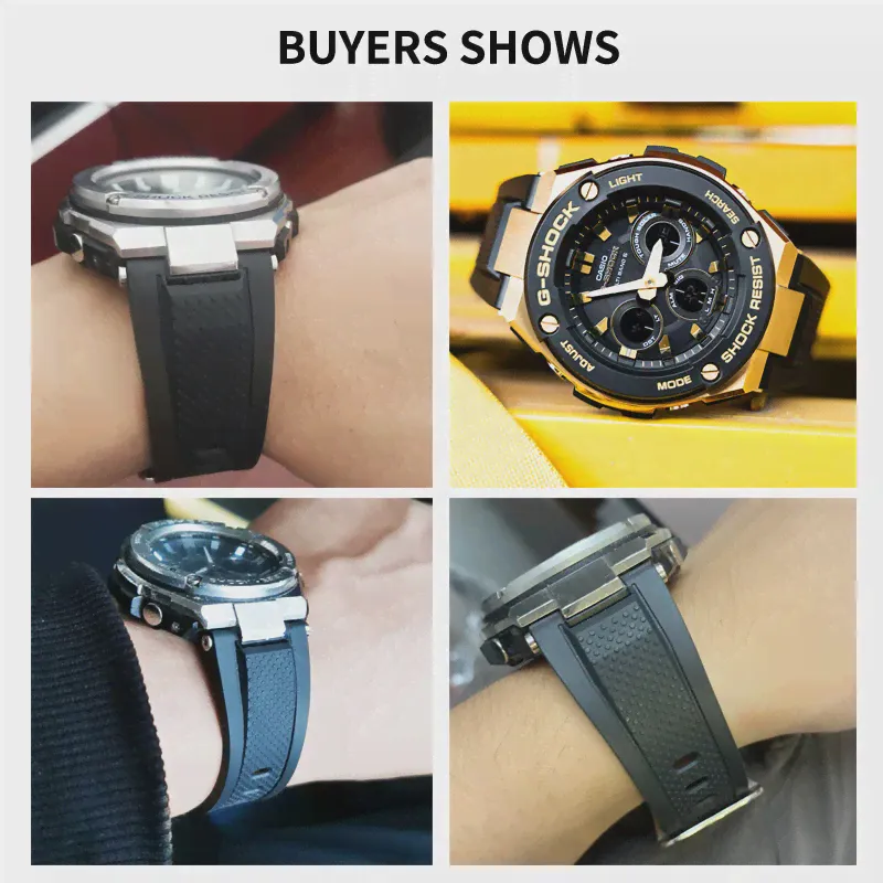 Ремешок силиконовый для Casio GST-B100 S110 W300 410 400g B100, водонепроницаемый браслет для часов с защитой от пота, 26x14 мм (art.: 3920be98486db)-0
